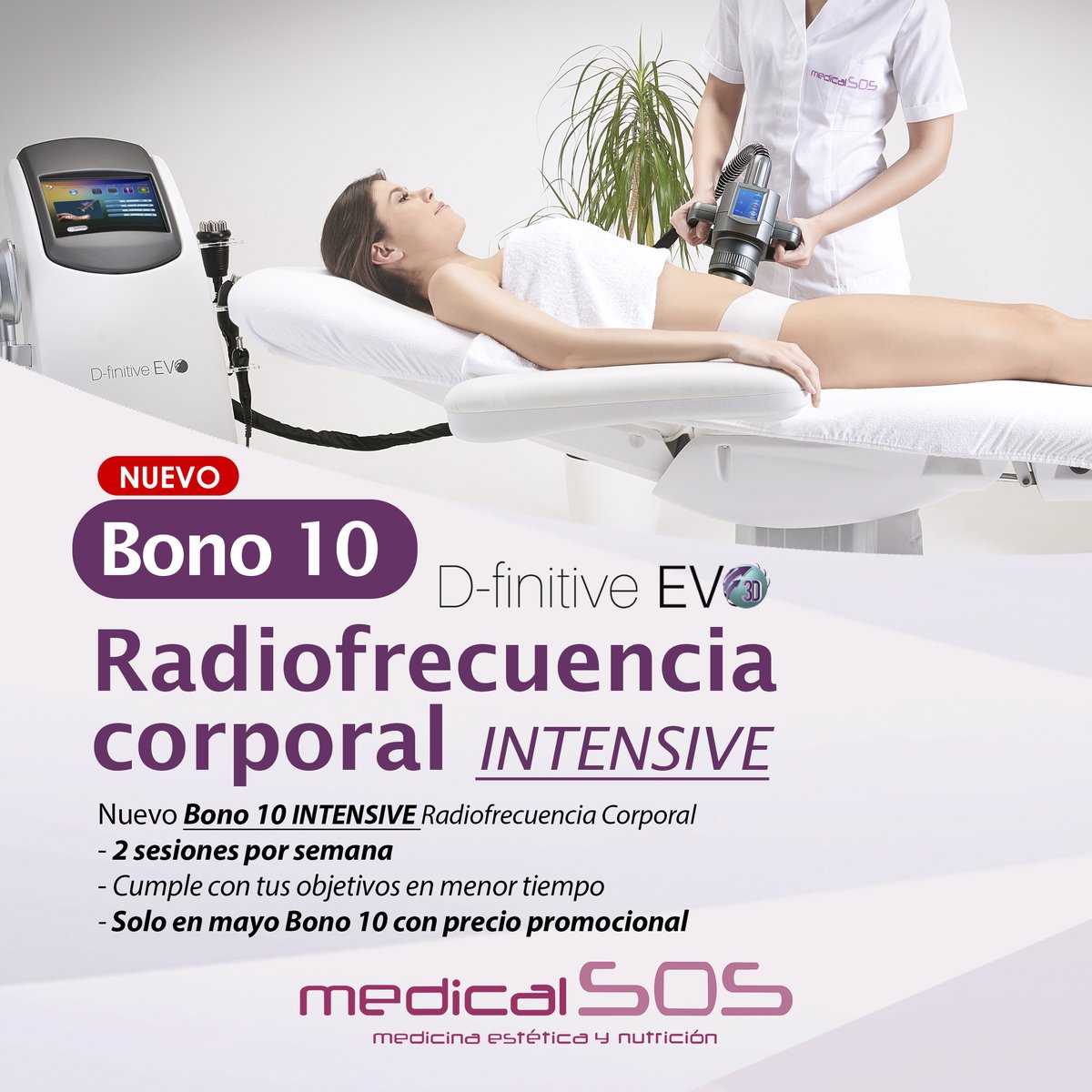 MEDICALSOS_GR's tweet photo. NUEVO 
Bono 10 Radiofrecuencia Corporal INTENSIVE
Cumple con tus objetivos en menor tiempo
-Mejora el aspecto de la piel
-Reduce la celulitis y la flacidez
-Combate la grasa localizada
-Mejora la circulación de la zona
-Elimina toxinas
-Piel más tersa y luminosa https://t.co/3nkTFPm2Cs
