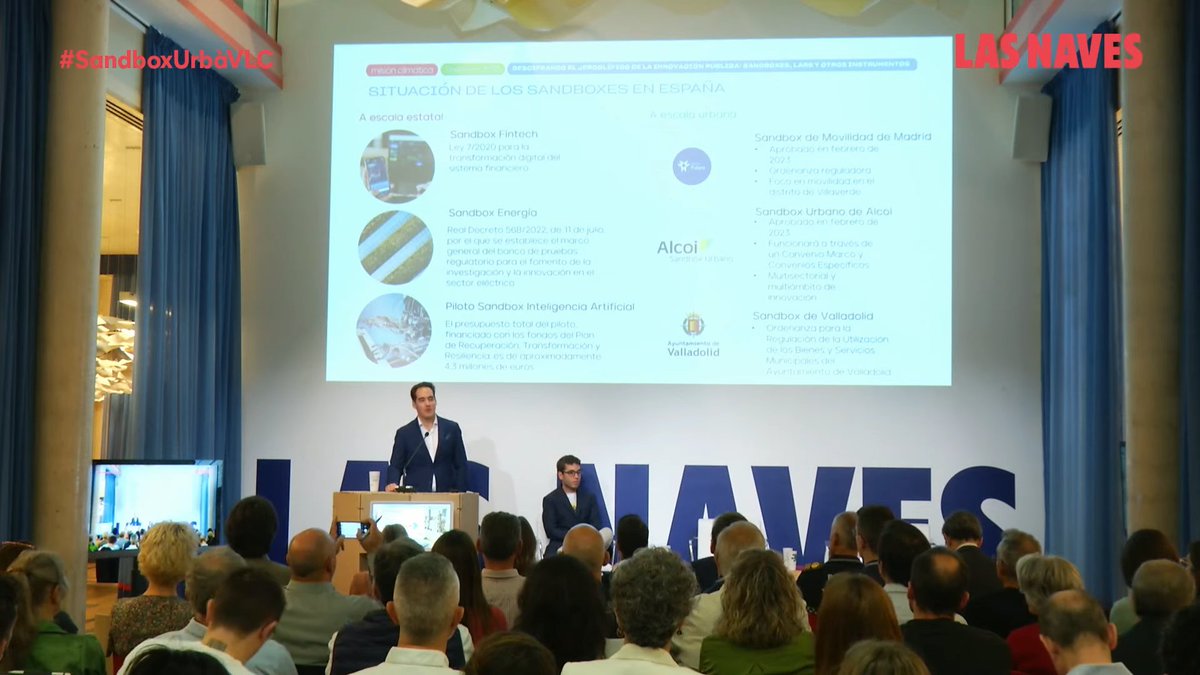 vlcinnovation's tweet photo. Conocemos ahora, de la mano de Borja Gómez, manager de #InnovaciónUrbana de @TechfriendlyEs, y @Javiervazquezma, cofundador y director gral. de @LexlabL, qué es un #sandbox, un instrumento de la #innovación pública y urbana
#SandboxUrbàVLC  @AjuntamentVLC 
https://t.co/k11PSFodbs https://t.co/kPkfqhVVei