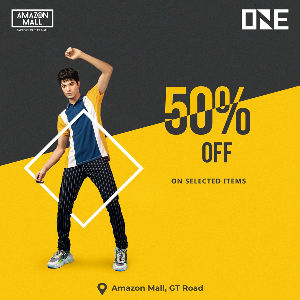 amazonmallpk's tweet photo. ONE✨
50% Off *ON SELECTED ITEMS!
📍Location: Ground Floor, Amazon Outlet Mall, GT Road
#amazonredtags #amazonoutletmall #imaratgroup #one #imarat #beoneshopone #amazon #amazonmall https://t.co/kRyqNTd0Am