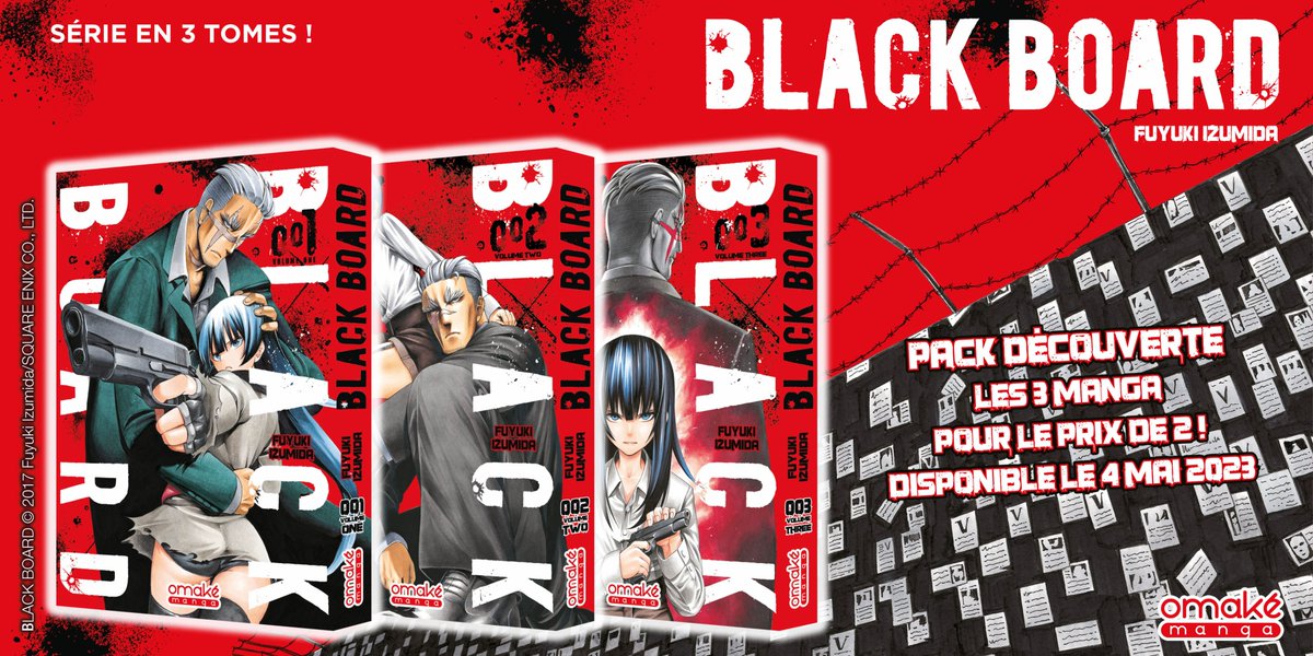 OmakeManga's tweet photo. Nous sommes heureux de vous proposer à partir d'aujourd'hui, nos Packs Découverte pour #BlackBoard (série d'action en 3 tomes) et pour #ManyReasonsWhy (en 9 volumes) !

2 tomes achetés, le 3ième offert 🤩

A retrouver chez vos libraires et sur notre site : https://t.co/4gsSj10OrO https://t.co/4e0XotSIfb