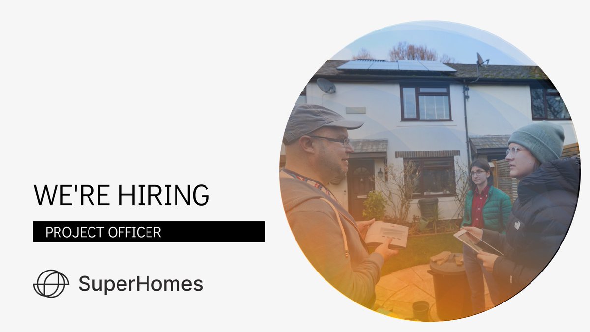 🏡JOIN THE SUPERHOMES TEAM 🏡 

As part of our continued growth, we're looking to appoint a PROJECT OFFICER to work on our Whole Home projects. 
  
We're based in #MiltonKeynes but operate on a hybrid working policy.  

APPLY: bit.ly/3HC9ey9