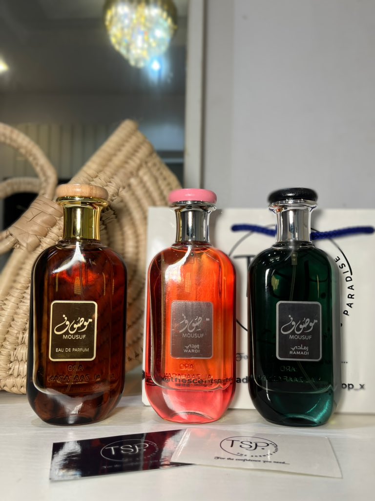 TSP_Perfumes's tweet photo. 100ml Mousuf collection ✅
🏷️Mousuf 
🏷️Mousuf Wardi 
🏷️Mousuf Ramadi
All variants available 
Price: 10,000 for Each https://t.co/2Kno1gQQPl