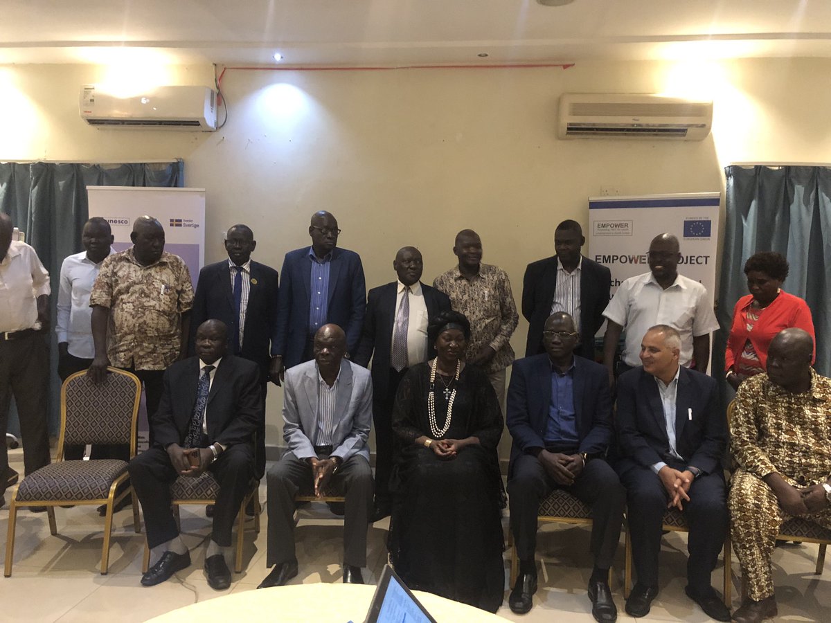 MoGEI_SSD's tweet photo. The Ministry Of General Education &amp; Instruction, the department of TVET today is presenting the hand over of TVET Document developed with support from partners in South Sudan. Unified TVET Policy - developed by UNESCO https://t.co/wpDnw4u25m