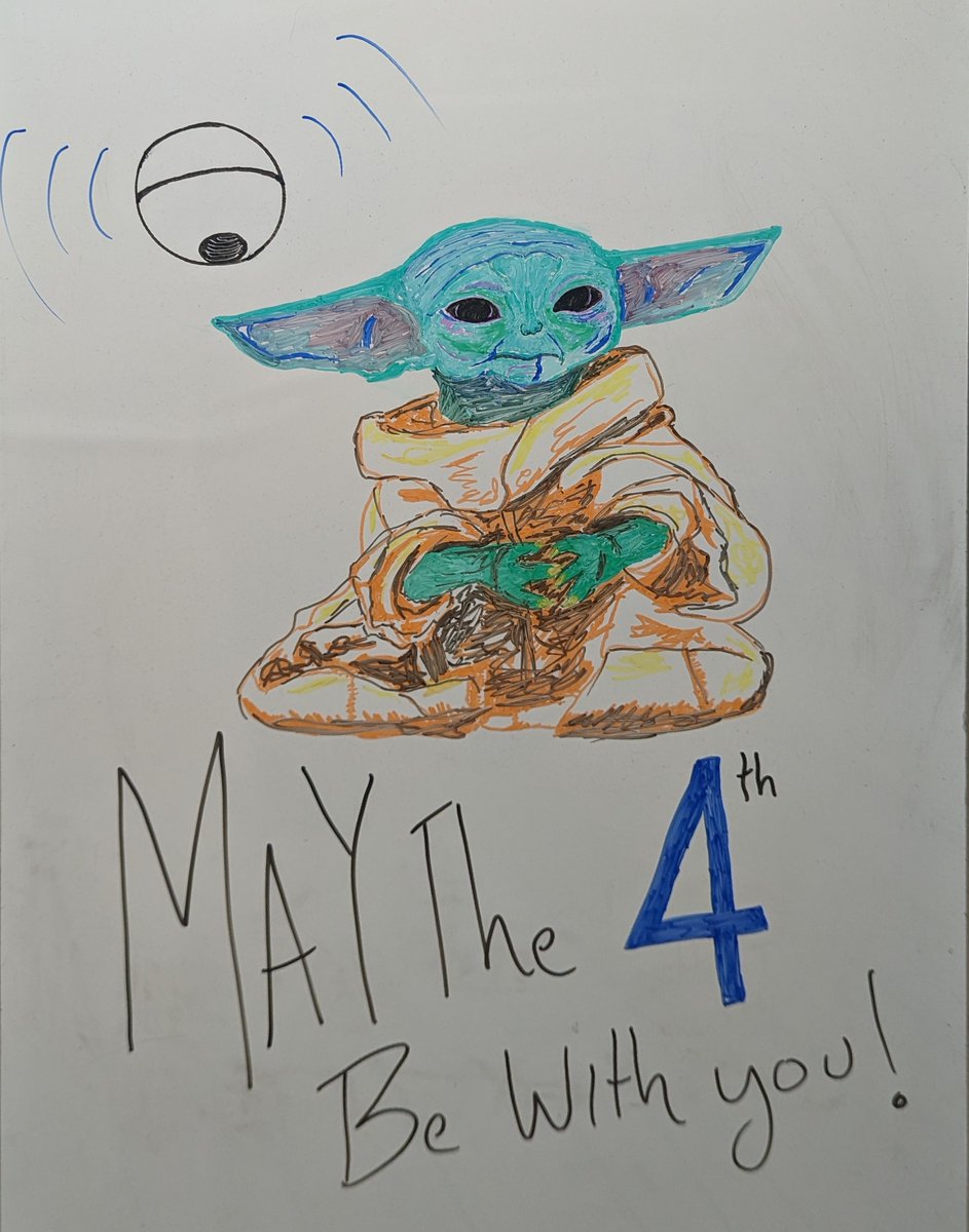 Happy Star Wars Day, fellow nerds! Here's a piece of art that our very own @ToriHWalker drew on the board outside our office. May the 4th be with you.

#StarWars #StarWarsDay #May4th #Maythe4bewithyou #MayThe4thBeWithYou #StarWarsCelebration