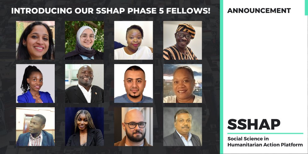 SSHAP_action's tweet photo. ANNOUNCING THE NEXT COHORT OF FELLOWS ๐
After receiving a record 1,940 complete applications, we've selected the 12 fellows who will engage in our fellowship on #SocialScience & #Humanitarianism.
From Kigali to the Solomon Islands, read about them:๐https://t.co/EX5lzdWhnW https://t.co/KqRMDpAPKc