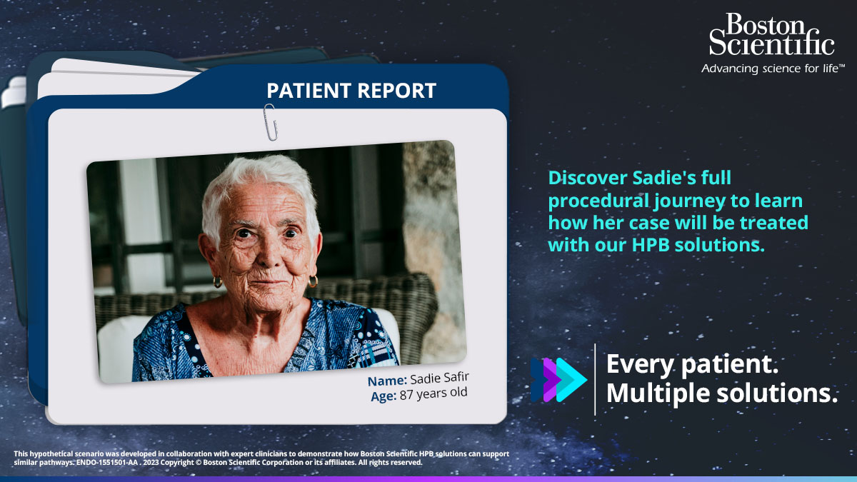 BSCEMEA_Endo's tweet photo. #HPBPatientStory
Discover Sadie, 87 yo, experiencing epigastric pain and diagnosed with bile duct stones. Explore her full procedural journey to learn how her case will be treated with our #HPB solutions: https://t.co/gOd7uSnXqa
#EveryPatientMultipleSolutions #BSCEMEA https://t.co/KU65bkGgAW