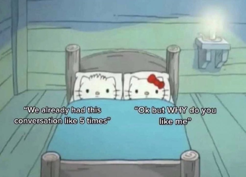 Reassurance is everything 🥹