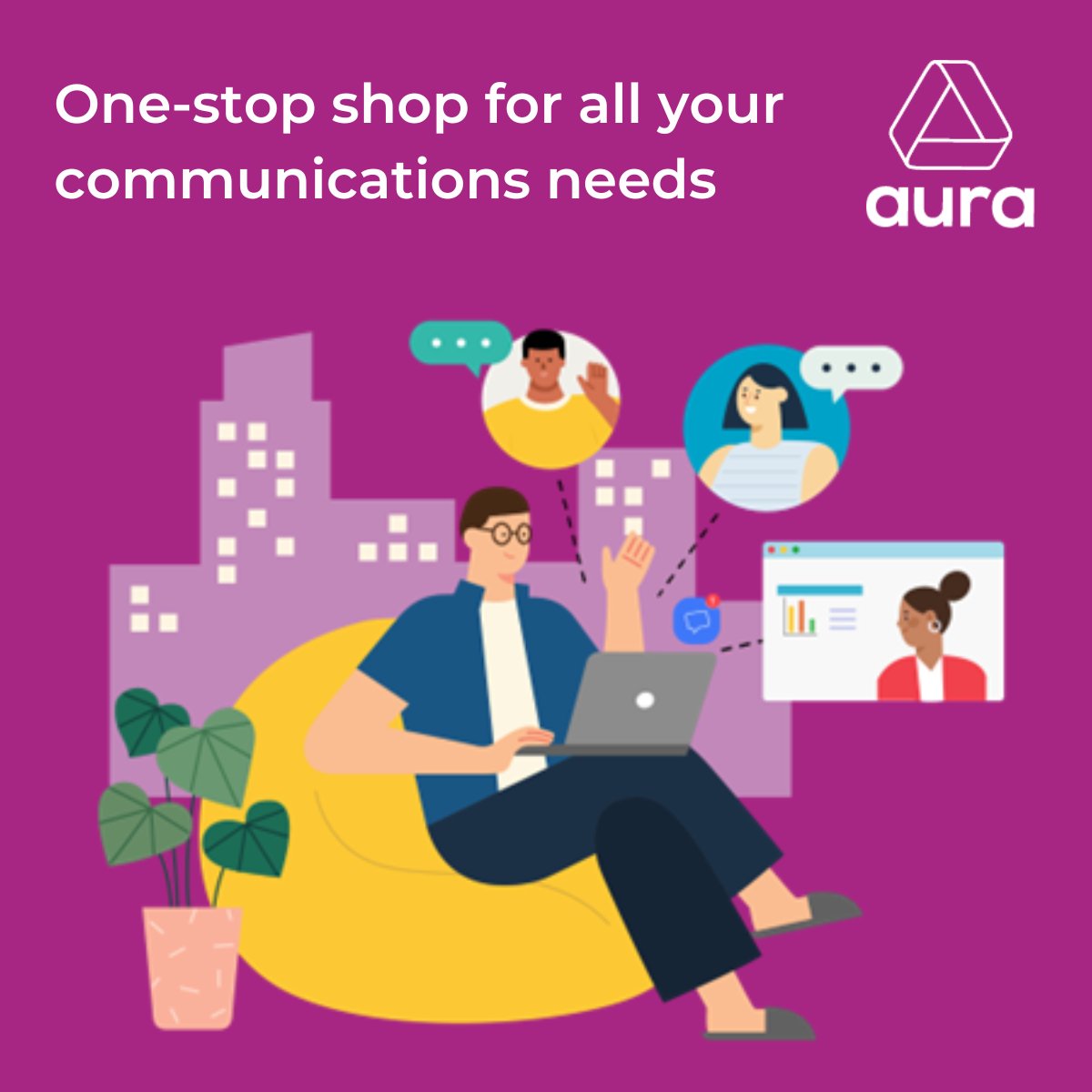 Aura is a global communications service provider. We support any collaboration tool, regardless of vendor, under one roof - globally 🌍

Find out more: bit.ly/3LoxDsd #WeAreAura
