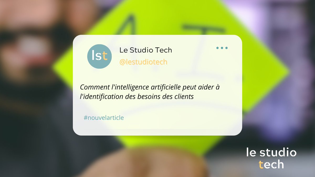 lestudiotech's tweet photo. Comment l'intelligence artificielle peut aider à l'identification des besoins des clients

#IntelligenceArtificielle #ProductManagement

Article complet disponible sur le site du Studio Tech : https://t.co/PcHFfQSXnT https://t.co/wzWwzrSh46