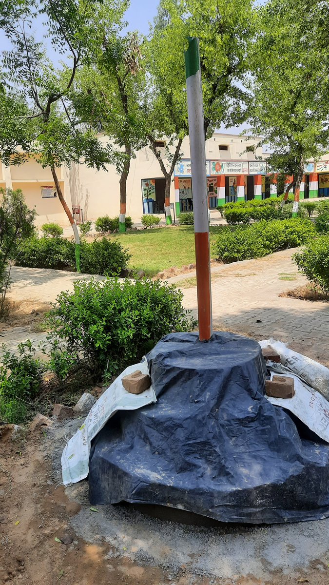 gsssobra's tweet image. Two Flagpole foundation has been constructed at school campus to hoist our national flag and smooth flag operations on national days. #construction #school #gsssobra