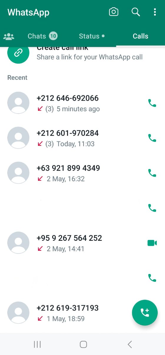 Is anyone else also receiving missed audio/video calls from unknown numbers on WhatsApp that rings for only a few seconds? Seems suspicious.

#whatsapp