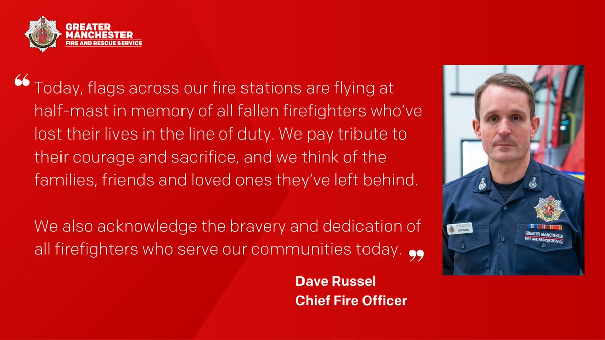 This Firefighters' Memorial Day, our Chief Fire Officer <a href="/CFODaveRussel/">Dave Russel</a> pays tribute to all firefighters who have lost their lives in the line of duty. He also recognises the bravery and dedication of those who serve our communities today.

#FMD23