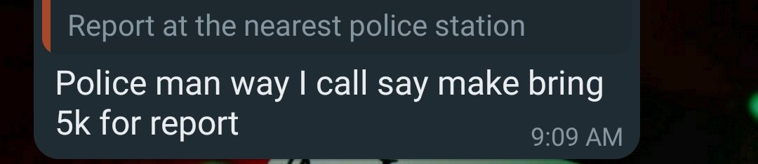 _GoUpward's tweet photo. @Princemoye1 Sir, within the last couple of days, I have heard reports that money is demanded from complainant at the Police Station before their complaint can be entered/documented 

Please is this the standard practice? If not, can these men be called to order? https://t.co/EDQfk8SRky