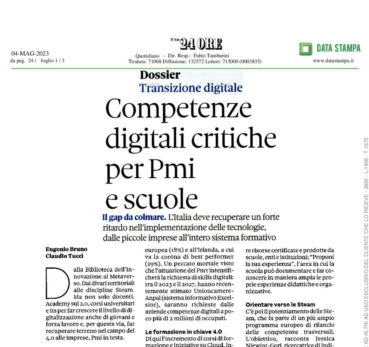 LDRaimondo's tweet image. L'Italia 🇮🇹 deve recuperare un forte ritardo nell'implementazione delle #competenze #digitali nelle PMI nelle imprese e nella PA.
Le #scuole gli #ITS sono strategici per accelerare!!!
#senonoraquando #DigitalTransformation #lavoro 
Noi @asstel_it ci siamo 
#ConnetterePerCrescere