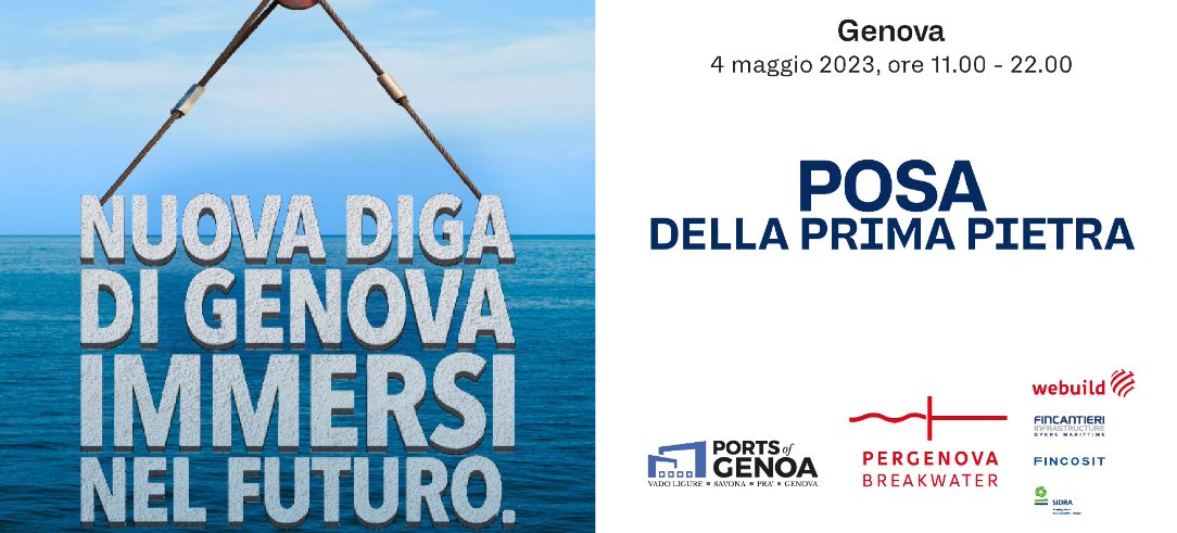 Webuild_Group's tweet photo. Nuova #digaforaneagenova: progetto unico al mondo per #innovazione nelle fasi realizzative e #sostenibilità per massimizzare #economiacircolare
Oggi ore 11.00: Live streaming per posa prima pietra👉 https://t.co/tLfwmsBaqD
#webuild #immersinelfuturo #pergenova
@portsofgenoa https://t.co/rf95THVP3m