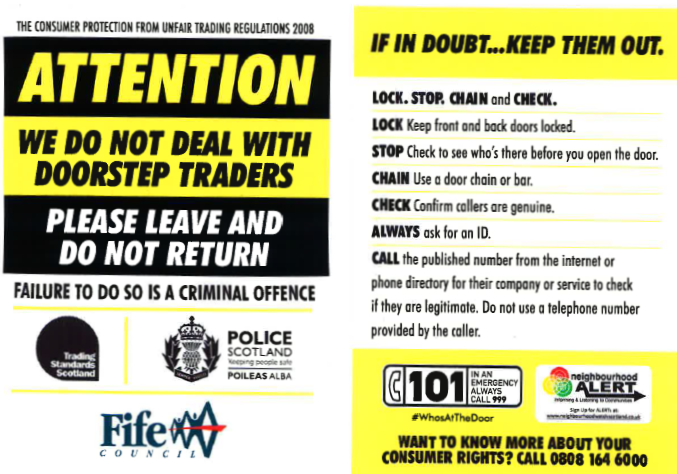 VSafety Polite Notice: No Cold Callers, CCTV in Operation Sign - 150mm x 100mm - Self Adhesive
