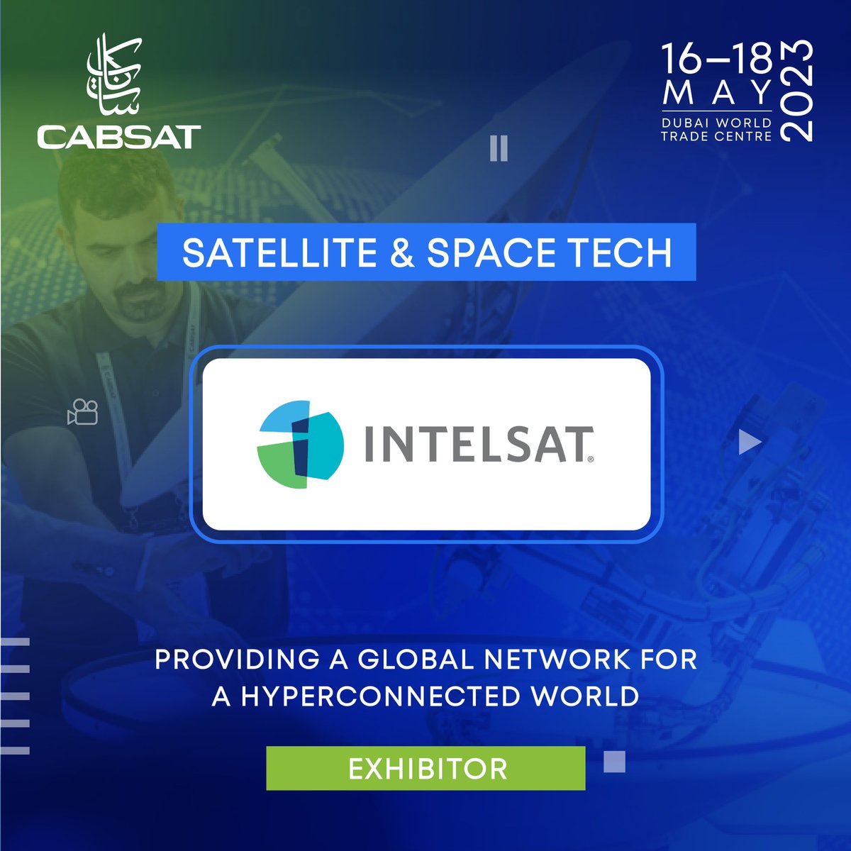 CABSATofficial's tweet photo. 🛰 Know more about the benefits and processes of building a more connected community as you meet our #CABSAT exhibitors.

@NilesatSocial 
Stand No- S2-F10
@INTELSAT  
Stand No- S2-C10
@Arabsat 
Stand No- S2-D10

🔗 Register now: https://t.co/qENhF4yLta

#CABSAT2023 #DWTC https://t.co/wKt11eHp27