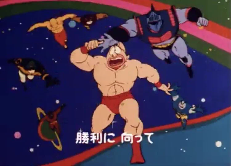 昭和〜平成のジャンプ系アニメOPは
「主要キャラクターがこっちに向かって一斉に走る」
てのが多かった。  