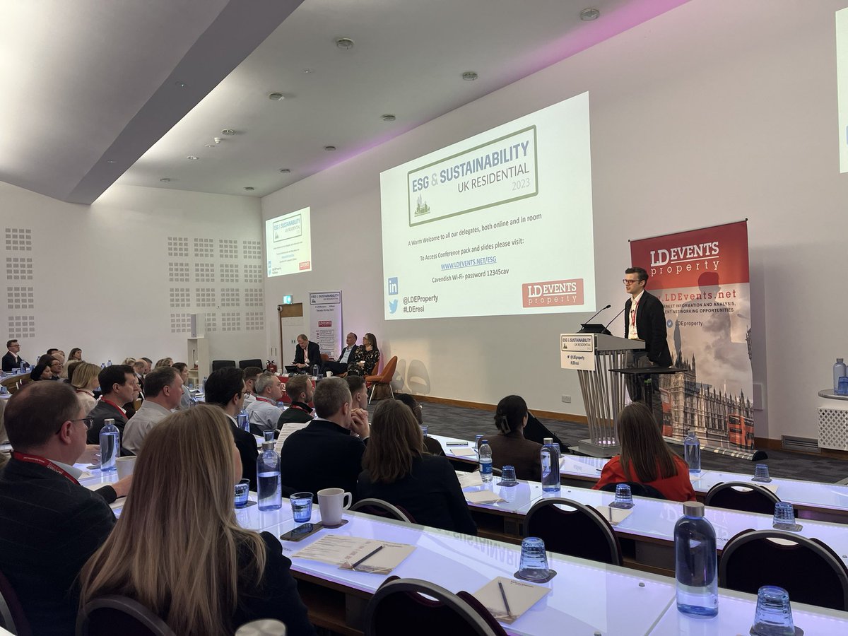 abodeimpact's tweet photo. Great to be at the #LDresi conference today and hearing from speakers about ESG in residential. Hopefully we will hear about social good from adapted and accessible properties as well as the hugely important need for low/zero carbon @LDEProperty https://t.co/boxZz0I6tz