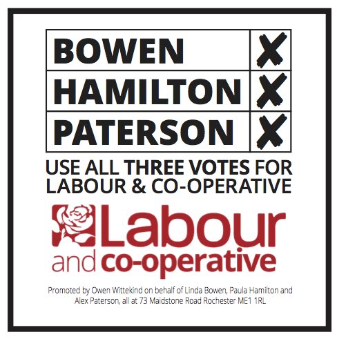 Early morning leaflet delivery for @ajpaterson @lindajillbowen & Paula Hamilton in #RochesterWest  done ✔️. Make sure you use all three votes today for @MedwayLabour in this ward as it will be close. #ChooseChangeChooseLabour  🗳 🌹
