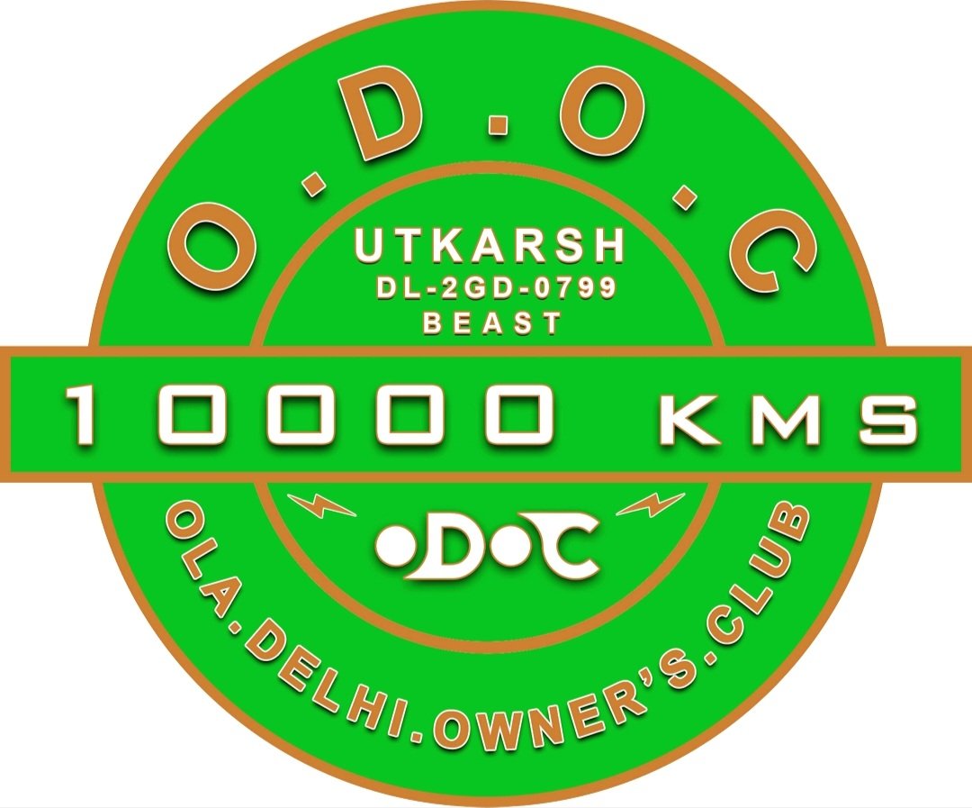 ODOC_official's tweet photo. Congratulations 🎊 🎉 🎉 @utkarshshukla66 for Achieving 10k Mileage on your OLA Electric S1 Pro 🛵💨💨
Here's your 10k Bronze Badge of Honor 😇
@OlaElectric @bhash @Khalidaaalbadri #EndICEAge #IncredibleOlaElectric #10000kms #ODOCBadgeofHonor #BronzeSmileage https://t.co/5Kba8ZppXf