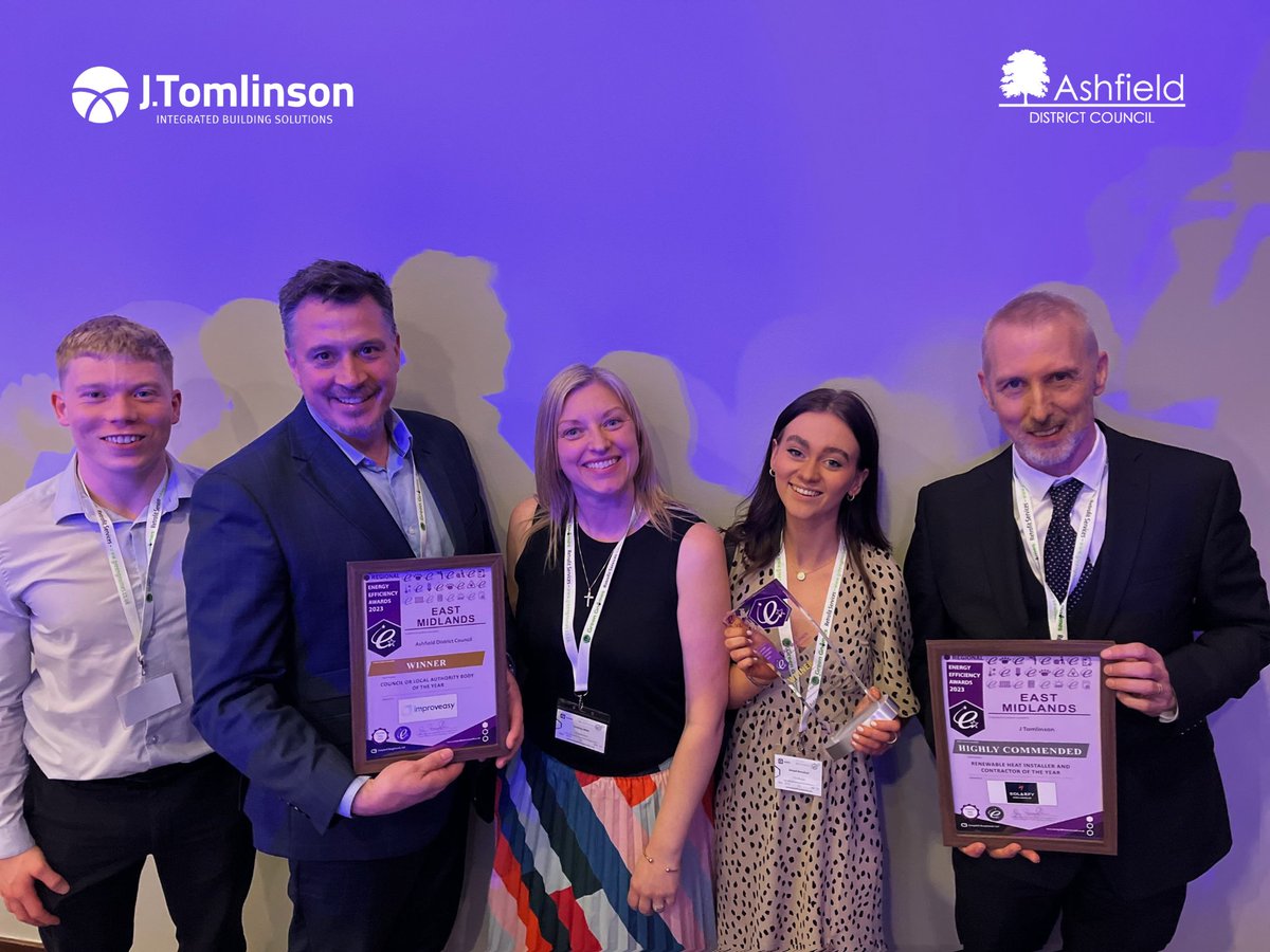 We are proud to be 'Highly Commended' as 'Renewable Heat Installer of the Year' and to celebrate @ADCAshfield in receiving 'Housing Association of the Year' at the @EEAWARDS2023! 🏆 Congratulations to all of our teams for their continued hard work!