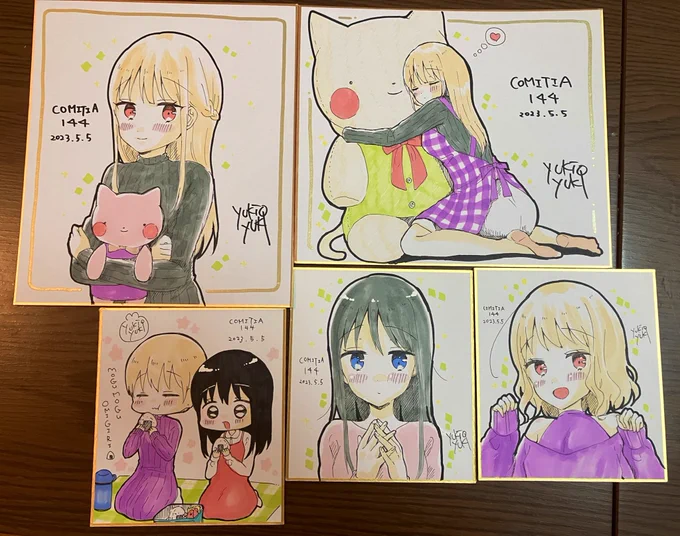 色紙をいくつか用意しました! #コミティア144 #COMITIA144