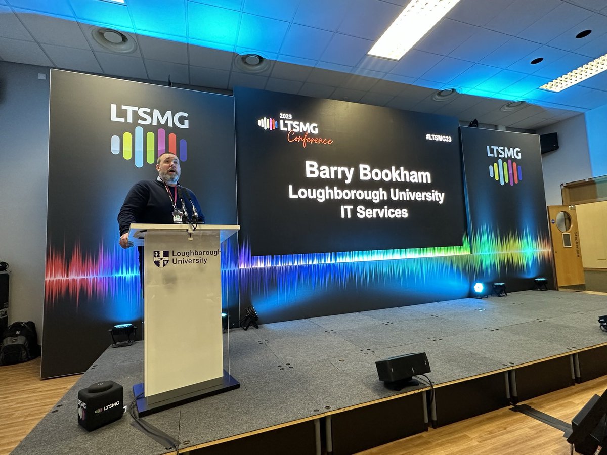 LTSMG_'s tweet photo. And it’s go! Barry Bookham from @lborouniversity kicks off the Conference with a welcome to the University and the work of IT Services. #LTSMG23 https://t.co/hslI5E4E8M
