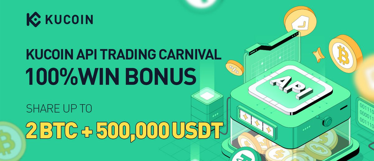 cryptohopper's tweet image. #KuCoin, one of our trusted #cryptocurrency exchange partners, will be hosting the @kucoincom  API Trading Carnival from May 5th, 2023 to May 25th, 2023. 

As a Cryptohopper user, you can participate in the competition for a chance to win a prize pool of 2 BTC + 500,000 USDT and