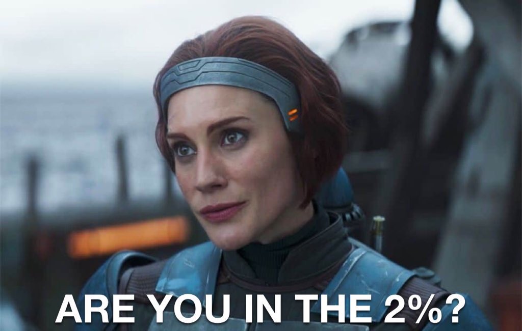 Kentuckyfmemes's tweet photo. 98% of fans didn’t like Mandalorian S3
#StarWarsDay #StarWarsCelebration #May4th #May4thBeWithYou #Mandalorian https://t.co/QLLceNU1oL