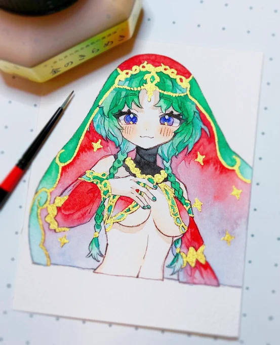 透明水彩やコピックなどアナログでFGO絵を描いています #ゴールデンウィークSNS展覧会2023