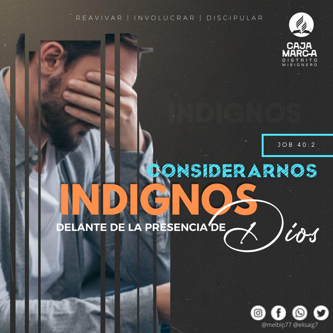 Melbin77's tweet photo. ✅ La comunión con el Señor convence y humilla al que se cree santo. Todos los que nos relacionamos íntimamente con Cristo, experimentamos nuestra pecaminosidad. 

#Job40:2 
#PrimeroDios #rpsp #rbhw #ÉnfasisEspirituales #RID #DMCJAA | UNADECA https://t.co/cMHXvsg3vO