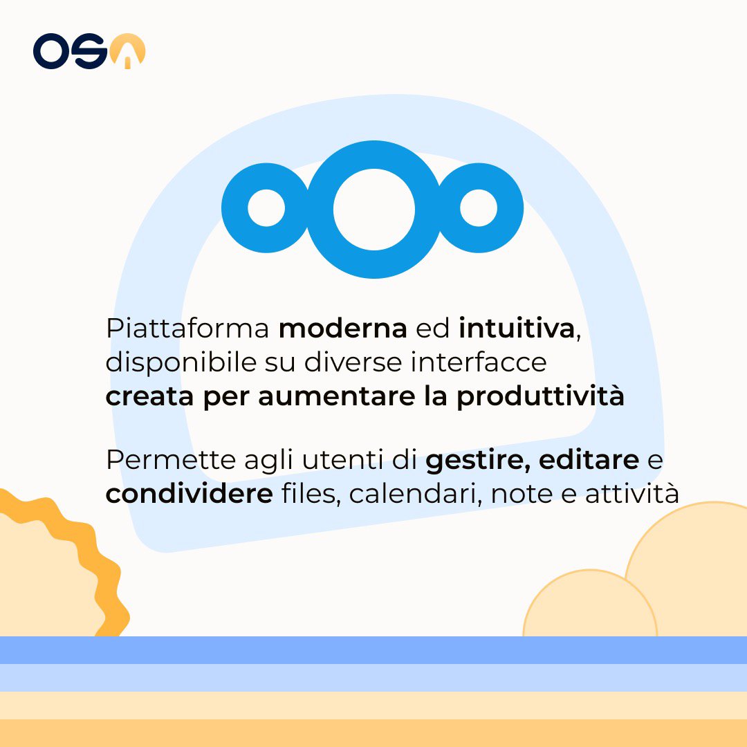 open_source_ita's tweet photo. RT @OSA_Space@mastodon.uno
NextCloud è la piattaforma di produttività su cui stiamo lavorando, che stiamo integrando e personalizzando
nextcloud

Ti invitiamo a conoscere meglio questa piattaforma 

🔗 https://t.co/jnzbtigEzz

⚡️Continua a…
https://t.co/4zjoyCYuLZ https://t.co/vForOcicg5