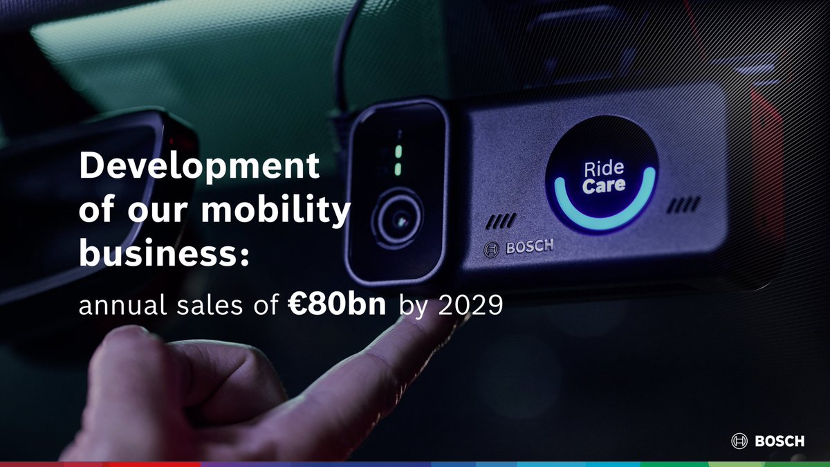 BoschPress's tweet photo. With this new structure, Bosch aims to grow its #MobilityBusiness by an average of some 6% annually and generate #annual #sales of over โฌ80bn by 2029. One pillar of its #future #growth will be the #market for automotive #software.
#BoschAPC https://t.co/JrD3CpglGU https://t.co/w3fUt5JV5p