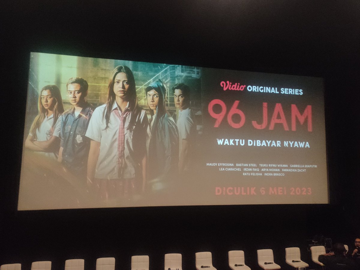 Nontoners's tweet photo. Diculik ke press screening episode perdana @vidio Original Series terbaru 96 JAM dibintangi Maudy Effrosina, Tengku Rifnu Wikana, Bastian Steel & Ratu Felisha.
#96Jam https://t.co/k3OOz8Rt8e