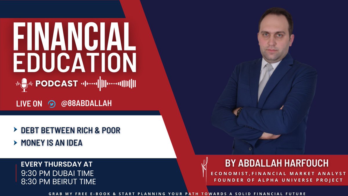 88Abdallah's tweet image. موعدنا مساء كل خميس عبر خاصيّة "SPACE" عند التاسعة والنصف مساءً بتوقيت #الإمارات والثامنة والنصف بتوقيت #السعودية لمناقشة مواضيع مهمة تتعلّق بالثقافة الإقتصادية والإستثماريّة بالإضافة إلى تطوير المهارات الفرديّة.
تابعونا وشاركونا آرائكم🔥