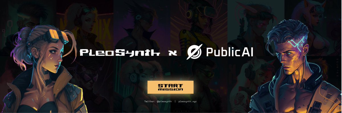 pleosynth's tweet photo. We are excited to announce PleoSynth #partnership with PublicAI

🧬 Giving 3 x PᄂΣӨƧYПƬΉ WLs 

To Enter:
1. Follow @pleosynth &amp; @PublicAI_ 
2. RT &amp; Tag 3+ Friends
3. Pick your role in https://t.co/ZUW37SII48 ‼️

🧪 Time: 48h

#NFTs #Giveaway https://t.co/dcWhsq24rD