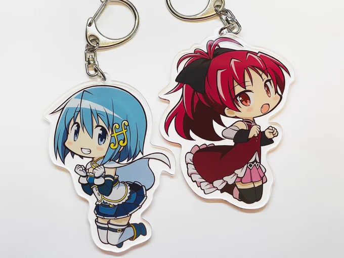 新作アクリルキーホルダーの実物写真です! それぞれ可愛い感じに仕上がってます～ #プリレコ10