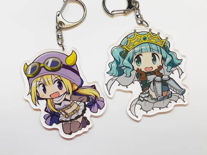 新作アクリルキーホルダーの実物写真です! それぞれ可愛い感じに仕上がってます～ #プリレコ10