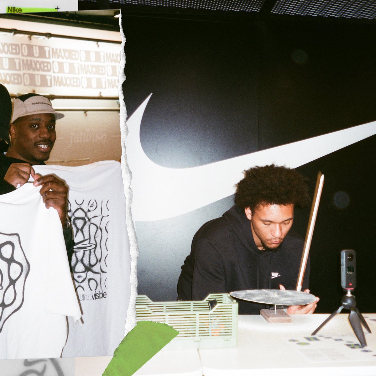 ARMORAMOR_'s tweet image. SOUND MAX : Making sound visible. 🔉
NIKE® x ARMOR AMOR®

Nous avons imaginé et animé des ateliers pour #AirMaxday

_Comprendre les concepts de cymatique et de vibration sonore 🔉
_Créer des motifs sonores uniques à travers des plaques Chladni 🌀
_Personnaliser son tshirt 👕