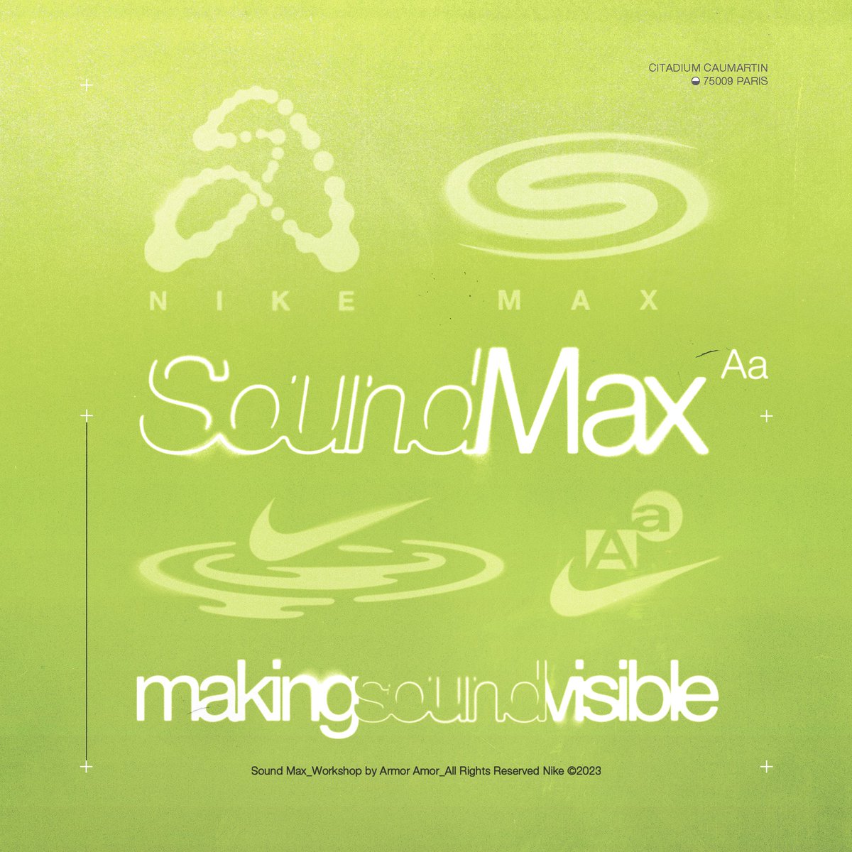 ARMORAMOR_'s tweet image. SOUND MAX : Making sound visible. 🔉
NIKE® x ARMOR AMOR®

Nous avons imaginé et animé des ateliers pour #AirMaxday

_Comprendre les concepts de cymatique et de vibration sonore 🔉
_Créer des motifs sonores uniques à travers des plaques Chladni 🌀
_Personnaliser son tshirt 👕