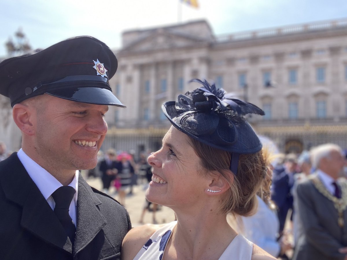 Very proud to have been among the guests at the Royal Garden Party yesterday. Celebrating commitment and contribution to @HFRS and community - and an absolute privilege to have attended with my lovely wife who is my strength and always my  biggest supporter. #RoyalGardenParty