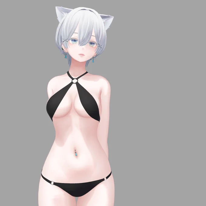 明日販売予定の森羅ちゃんの水着とアクセ #Shinra3D