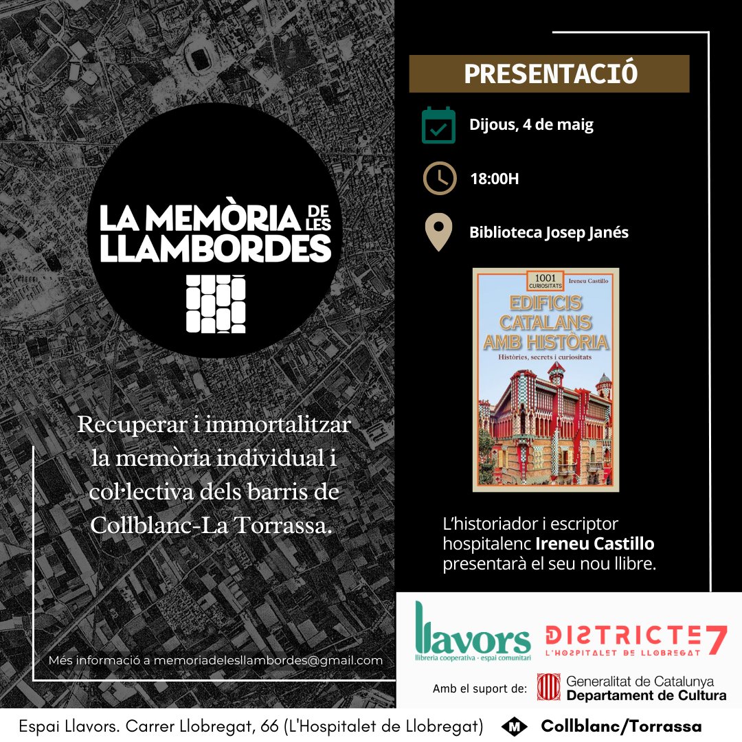 Aquesta tarda no us perdeu la presentació del llibre "Edificis catalans amb Història" amb <a href="/ireneuc/">Ireneu Castillo</a> a la <a href="/BibJosepJanes/">Biblioteca Josep Janés</a>