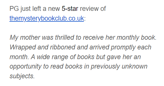 Another lovely review...
