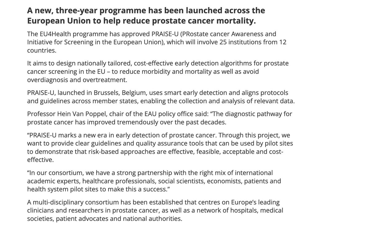 Good to see the Praise-U project gaining traction and attention! We are excited for this great step in the fight against #ProstateCancer.