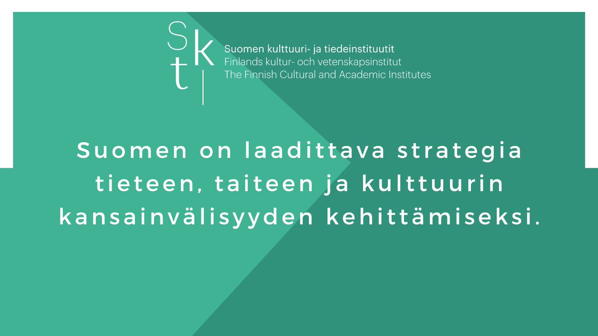 instituutit's tweet photo. #Hallitusneuvottelut ovat käynnissä. Kulttuurin ja tieteen  painoarvoa Suomen maakuvatyössä on syytä nostaa ja tässä instituuteilla  on keskeinen rooli. Alan toimijoiden mahdollisuuksia kansainväliseen  vuorovaikutukseen tulee lisätä. Kansainvälisyyden tueksi tarvitaan strategia. https://t.co/f0zCI5kZKr