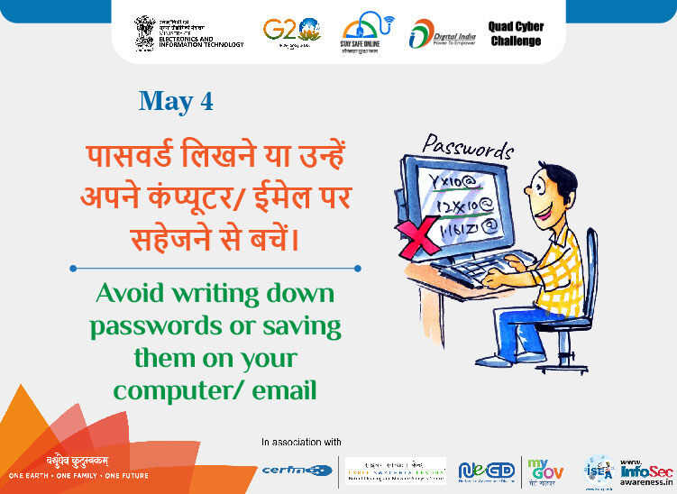 InfoSecAwa's tweet photo. Tip of the Day👍 
#staysafeonline #cybersecurity #g20india #g20org
#besafe #staysafe #ssoindia  #QUAD #Quad2023 #QuadCyberCampaign #QuadCyberChallenge #दिल्ली_पुलिस #SanatanLifestyle #Nirogi_Kaya #Keys_For_Healthy_Life  #WrestlersProtest #Manipur #GodMorningThursday #HBDTrisha https://t.co/30vOUws91Z