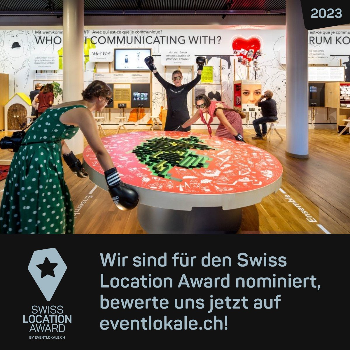 Jetzt abstimmen! Für uns :-) Wir würden und freuen.
...
eventlokale.ch/42049/sla
...
#SwissLocationAward #SLA23