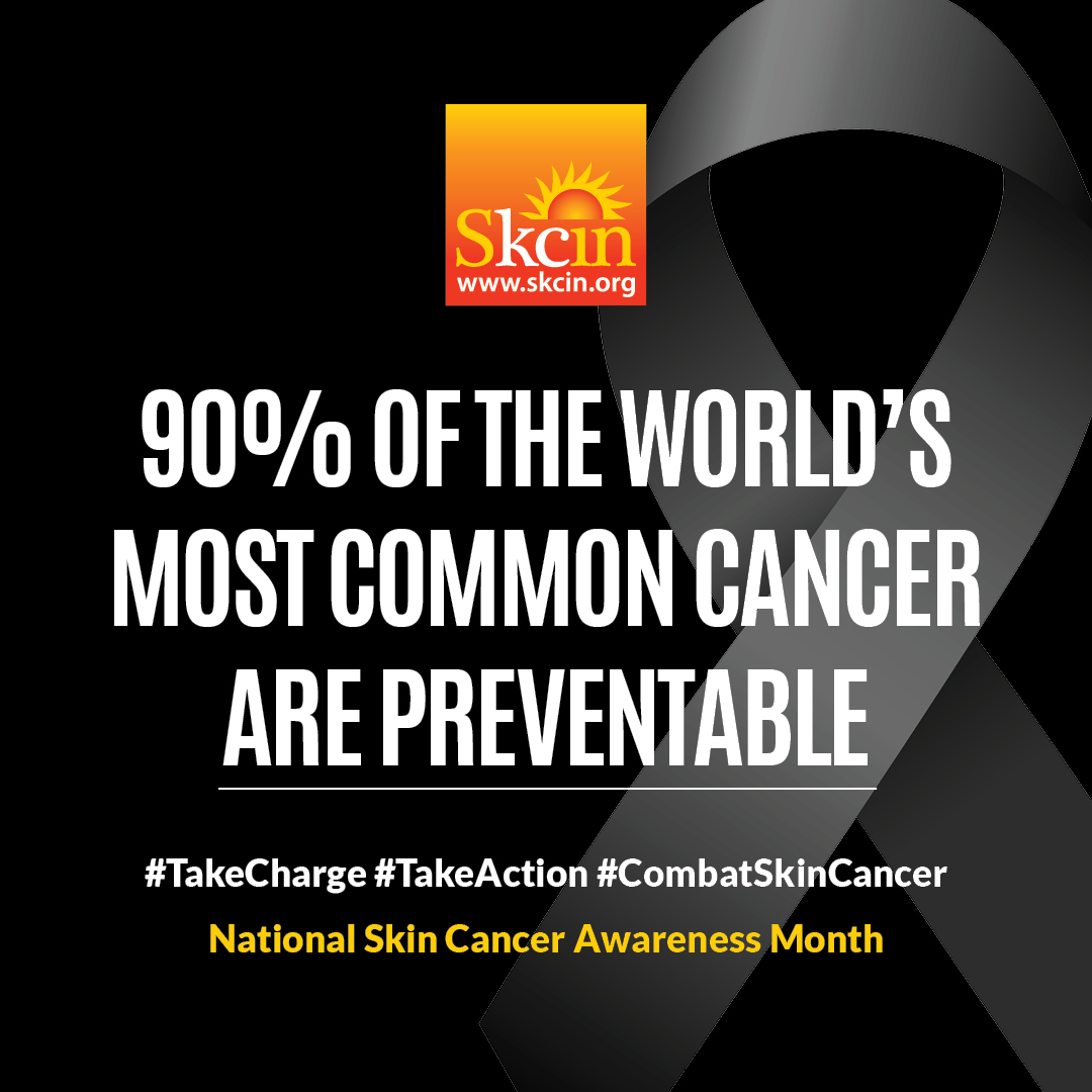 90% of skin cancer is preventable. Take action now and make the simple changes you need to lower your risk of developing skin cancer. Find out more at bit.ly/3He5Edg @skcincharity @hnycancer #SkinCancerAwarenessMonth